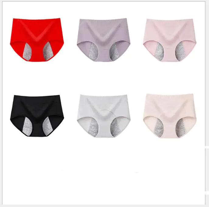 100% Cotton High-Waisted Antibacterial Period Underwear