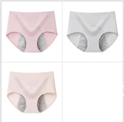 100% Cotton High-Waisted Antibacterial Period Underwear