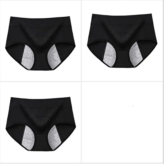 100% Cotton High-Waisted Antibacterial Period Underwear